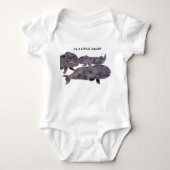 Cute Grey Whales Baby Apparel Romper (Voorkant)