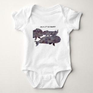 Cute Grey Whales Baby Apparel Romper