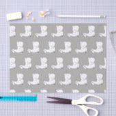Cute Grey & White Slapy Llamas Tissuepapier (Craft)
