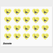 Cute Grey Yellow Cockatiel Bird  Hart Sticker (Vel)