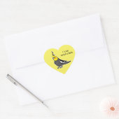 Cute Grey Yellow Cockatiel Bird  Hart Sticker (Envelop)