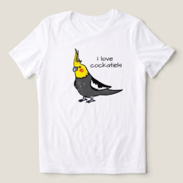 Cute Grey Yellow Cockatiel Bird  Tri-Blend Shirt