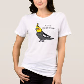 Cute Grey Yellow Cockatiel Bird  Tri-Blend Shirt (Voorkant)
