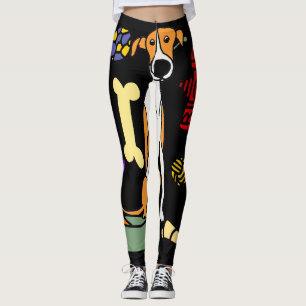 Cute Greyhound Dog en Dog Toys Art Leggings