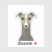 Cute Greyhound Hond Sticker – Grappige Whippet Vin (Vel)