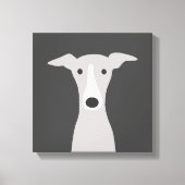 Cute Greyhound (Italiaanse Greyhound) of Whippet D Canvas Afdruk (Voorkant)