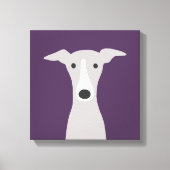 Cute Greyhound (Italiaanse Greyhound) of Whippet D Canvas Afdruk (Voorkant)