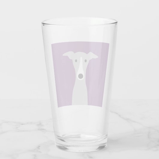 Cute Greyhound (Italiaanse Greyhound) of Whippet D Glas (Achterkant)
