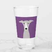 Cute Greyhound (Italiaanse Greyhound) of Whippet D Glas (Voorkant)