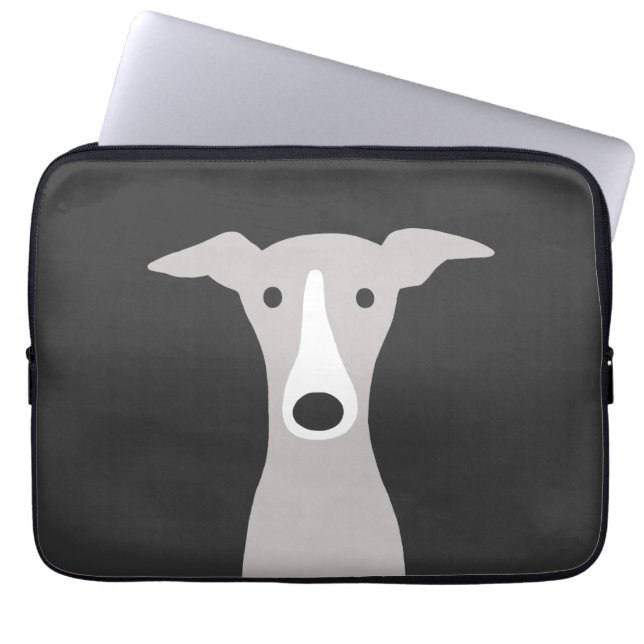 Cute Greyhound (Italiaanse Greyhound) of Whippet D Laptop Sleeve (Voorkant)