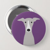 Cute Greyhound (Italiaanse Greyhound) of Whippet D Ronde Button 4,0 Cm (Voorkant /achterkant)