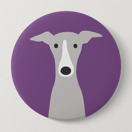 Cute Greyhound (Italiaanse Greyhound) of Whippet D Ronde Button 4,0 Cm (Voorkant)