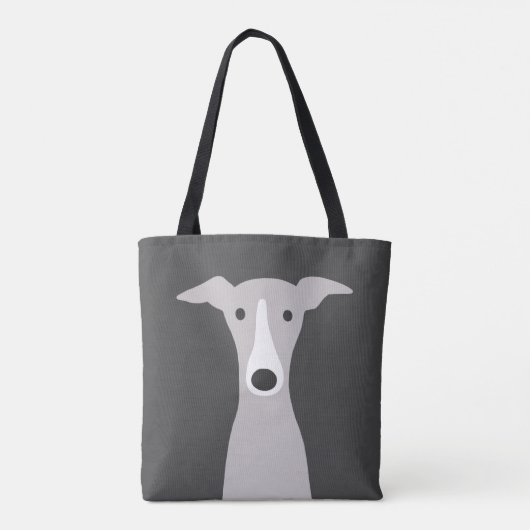 Cute Greyhound (Italiaanse Greyhound) of Whippet D Tote Bag (Achterkant)