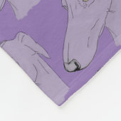 Cute greyhound-patroon fleece deken (Hoek)