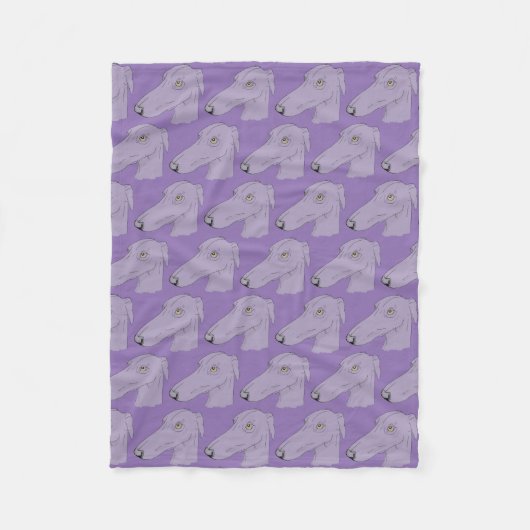 Cute greyhound-patroon fleece deken (Voorkant)