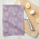 Cute greyhound-patroon theedoek (Quarter Fold)