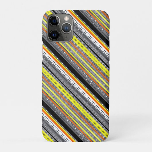 Cute grijs gele oranje aztec patronen Case-Mate iPhone case (Achterkant)