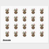 Cute Grijze Abstracte Decal Ontwerp Vierkante Sticker (Vel)