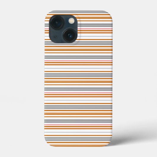 Cute grijze bruine strepen Case-Mate iPhone case (Achterkant)