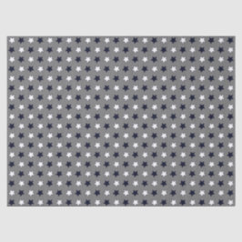 Cute Grijze Geometrisch Patroon Wit & Zwarte Ster Tissuepapier