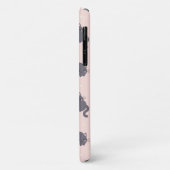 Cute Grijze Kat Roze Hoesje (Achterkant/links)