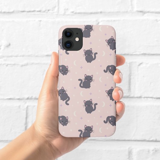 Cute Grijze Kat Roze Hoesje