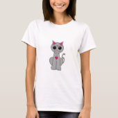 Cute grijze kat t-shirt (Voorkant)