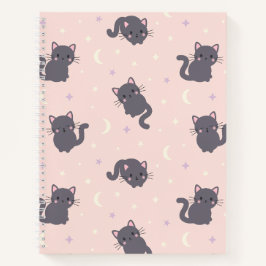 Cute Grijze Katten Roze Spiraal Notebook Notitieboek