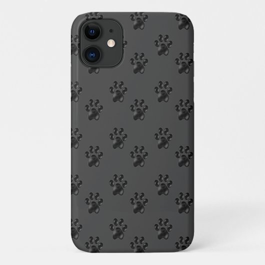 Cute grijze poot patroon Case-Mate iPhone hoesje (Achterkant)