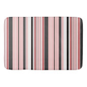 Cute grijze roze strepen badmat (Voorkant)