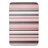 Cute grijze roze strepen badmat (Voorkant Verticaal)