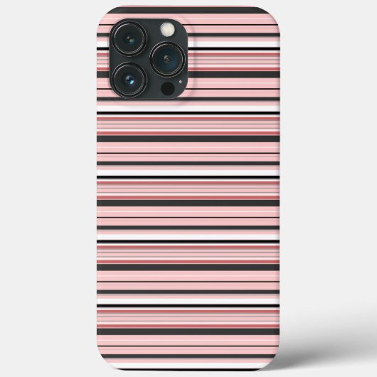 Cute grijze roze strepen Case-Mate iPhone case (Achterkant)