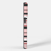 Cute grijze roze strepen Case-Mate iPhone case (Achterkant / Rechts)