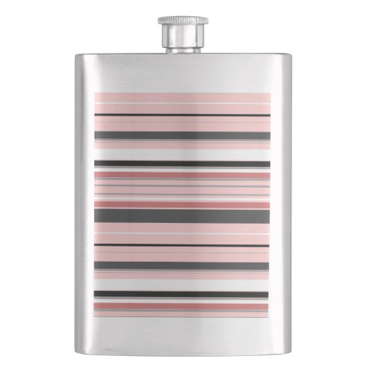 Cute grijze roze strepen flacon (Voorkant)