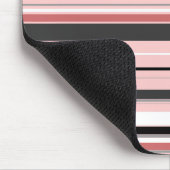 Cute grijze roze strepen muismat (Hoek)