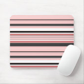 Cute grijze roze strepen muismat (Met muis)