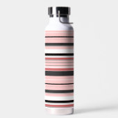 Cute grijze roze strepen waterfles (Links)