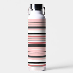 Cute grijze roze strepen waterfles