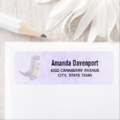 Cute Grijze Tyrannosaurus Rex Dinosaurus Speelgoed Etiket (Insitu)