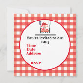 Cute grill chill bbq uitnodiging (Achterkant)