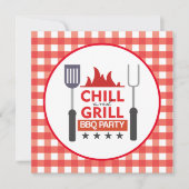 Cute grill chill bbq uitnodiging (Voorkant)