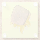 Cute Grilled Cheese Dripping Sandwich Glazen Onderzetter (Achterkant)