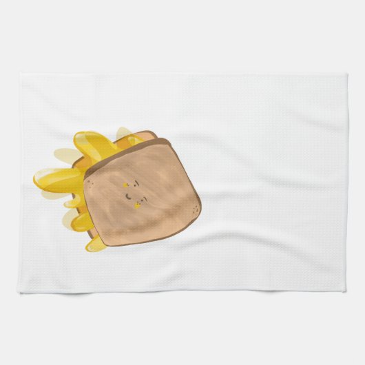 Cute Grilled Cheese Dripping Sandwich Theedoek (Horizontaal)