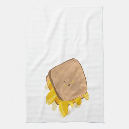 Cute Grilled Cheese Dripping Sandwich Theedoek (Verticaal)