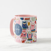 Cute Grillen Uil Mokken (Voorkant links)