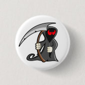 Cute Grim Reaper Halloween Friendly Death Ronde Button 3,2 Cm (Voorkant)