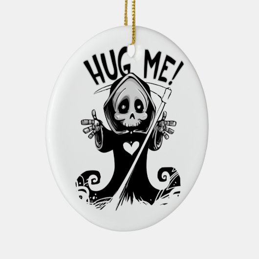 Cute Grim Reaper Hug me Keramisch Ornament (Rechts)