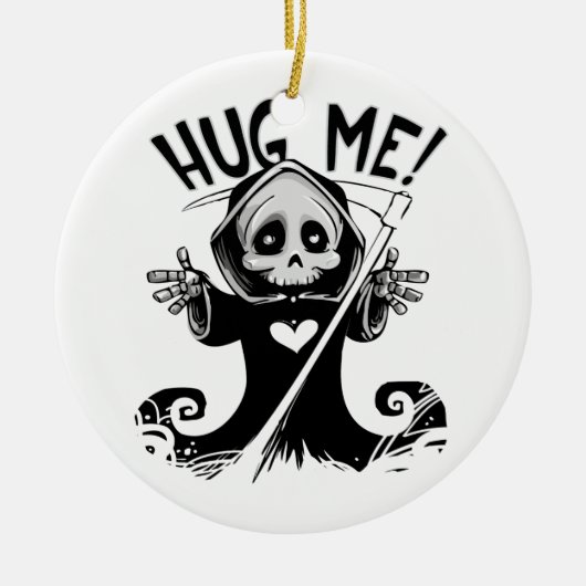 Cute Grim Reaper Hug me Keramisch Ornament (Voorkant)