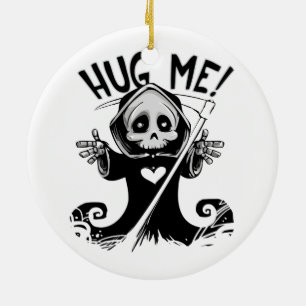 Cute Grim Reaper Hug me Keramisch Ornament