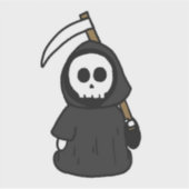Cute Grim Reaper Sticker (Voorkant)